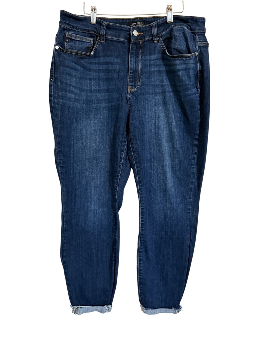 Judy Blue Dark Wash Cuffed Skinny Fit Jeans Stretch Denim Women’s Size 20W